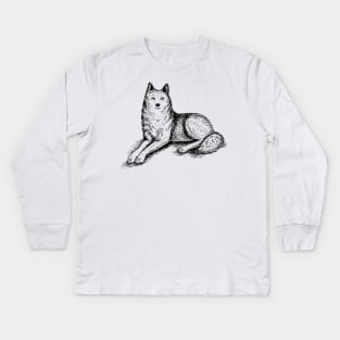 Lying Wolf Kids Long Sleeve T-Shirt